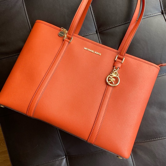 orange handbag